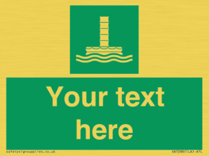 Custom sign safe condition Evacuation chute 